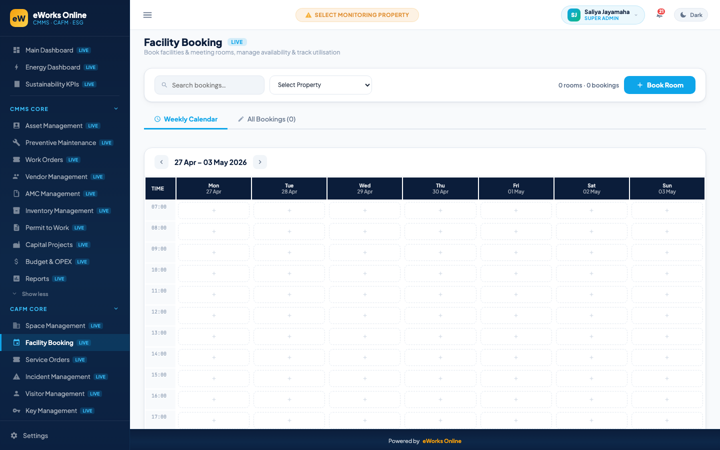 Facility Booking